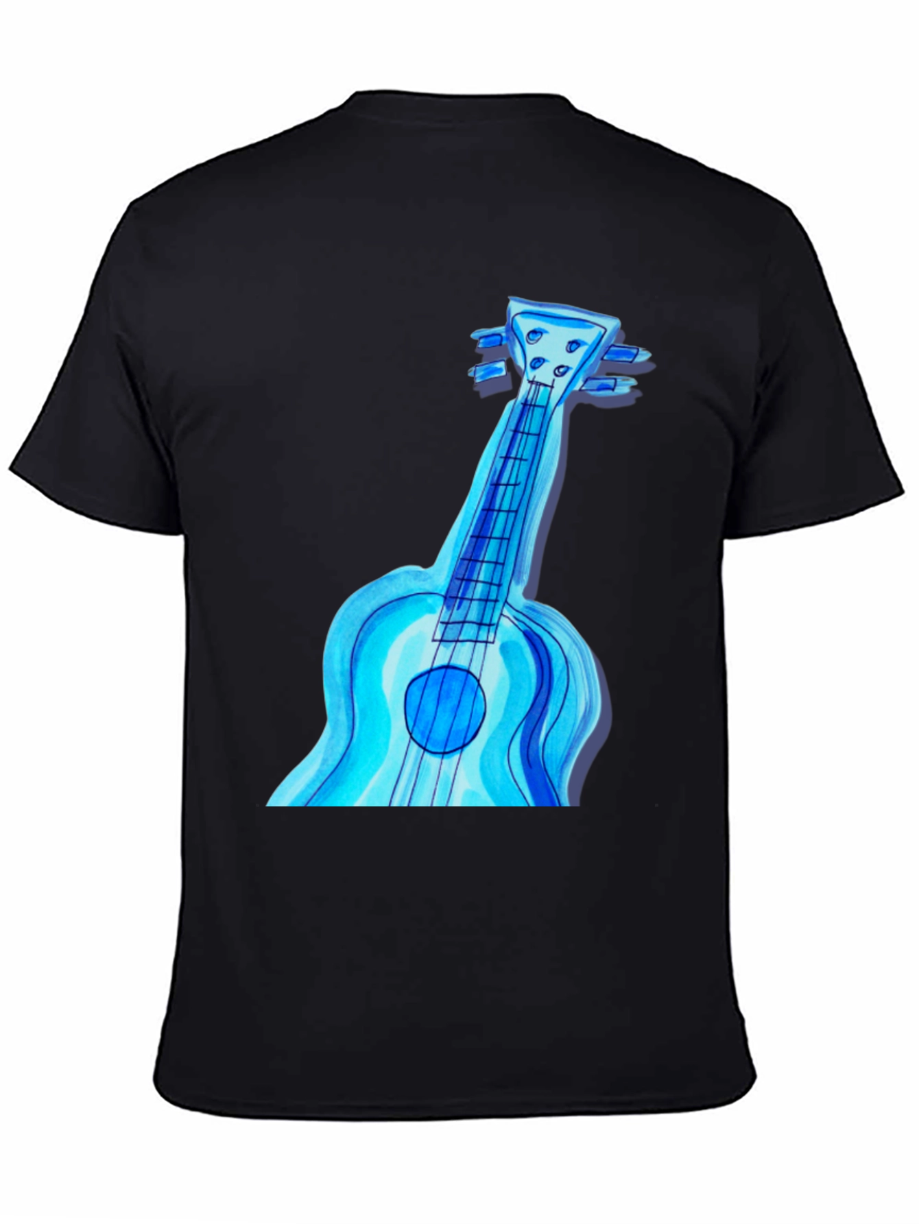 Blue Ukulele Graphic T-Shirt