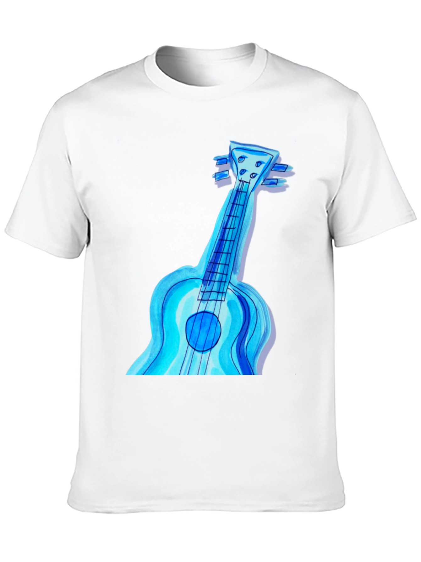 Blue Ukulele Graphic T-Shirt
