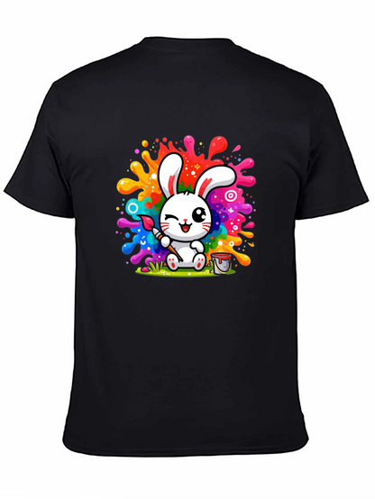 Bunny Painter Graphic T-Shirt - Artistic Style