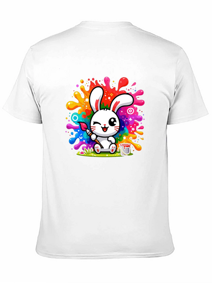 Bunny Painter Graphic T-Shirt - Artistic Style