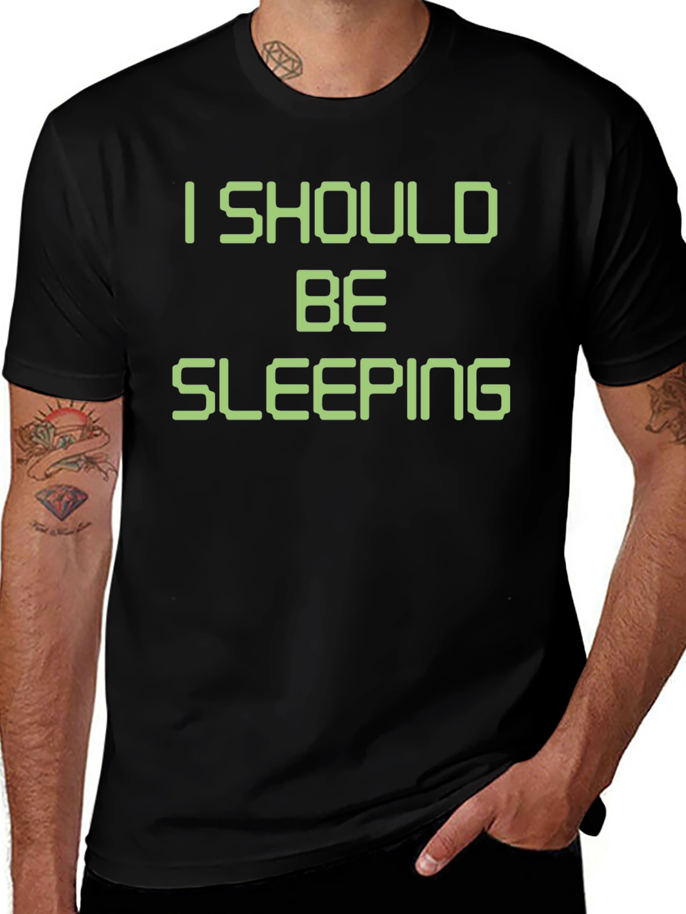 I Should Be Sleeping T-Shirt Funny Novelty Tee