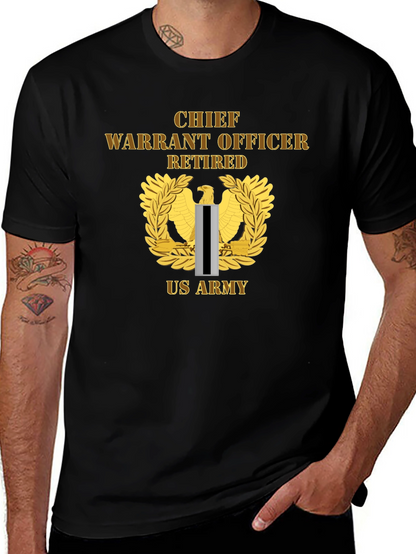 Chief Warrant Officer Retired US Army Black T-Shirt