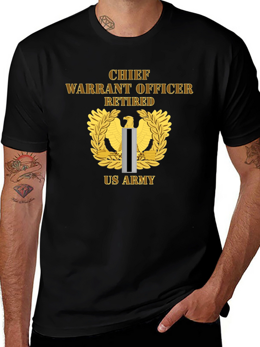 Chief Warrant Officer Retired US Army Black T-Shirt
