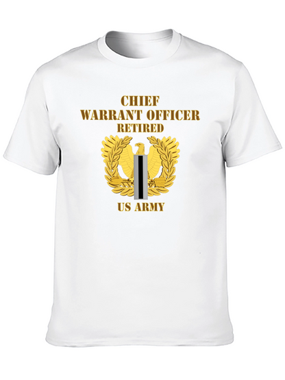Chief Warrant Officer Retired US Army Black T-Shirt