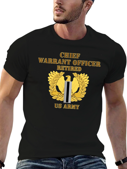 Chief Warrant Officer Retired US Army Black T-Shirt