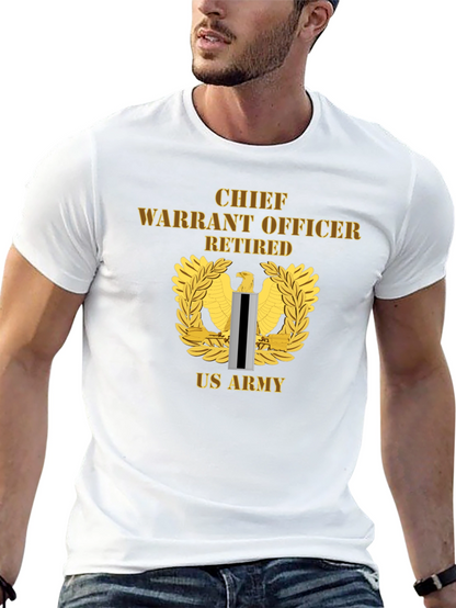 Chief Warrant Officer Retired US Army Black T-Shirt