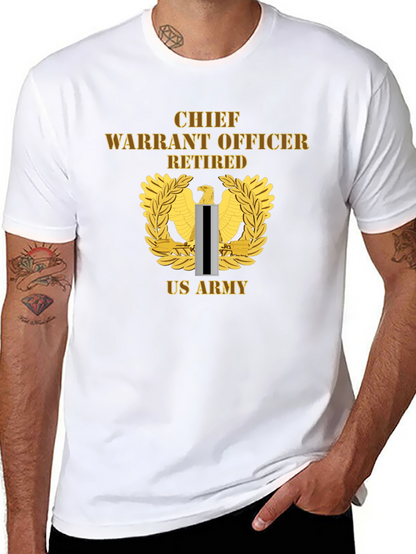 Chief Warrant Officer Retired US Army Black T-Shirt