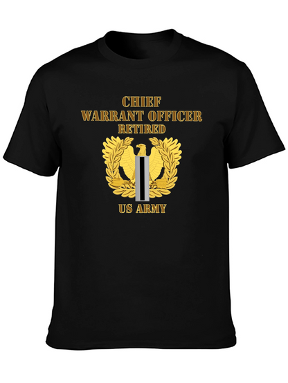 Chief Warrant Officer Retired US Army Black T-Shirt