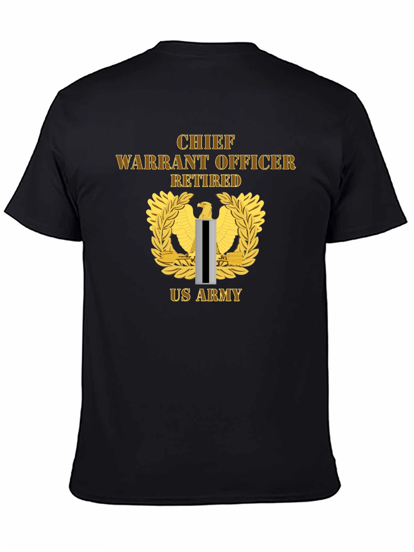 Chief Warrant Officer Retired US Army Black T-Shirt