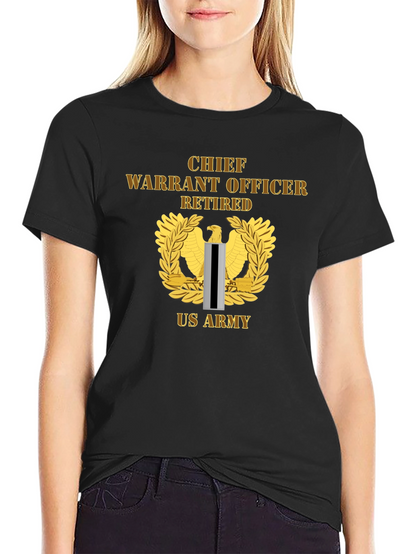 Chief Warrant Officer Retired US Army Black T-Shirt
