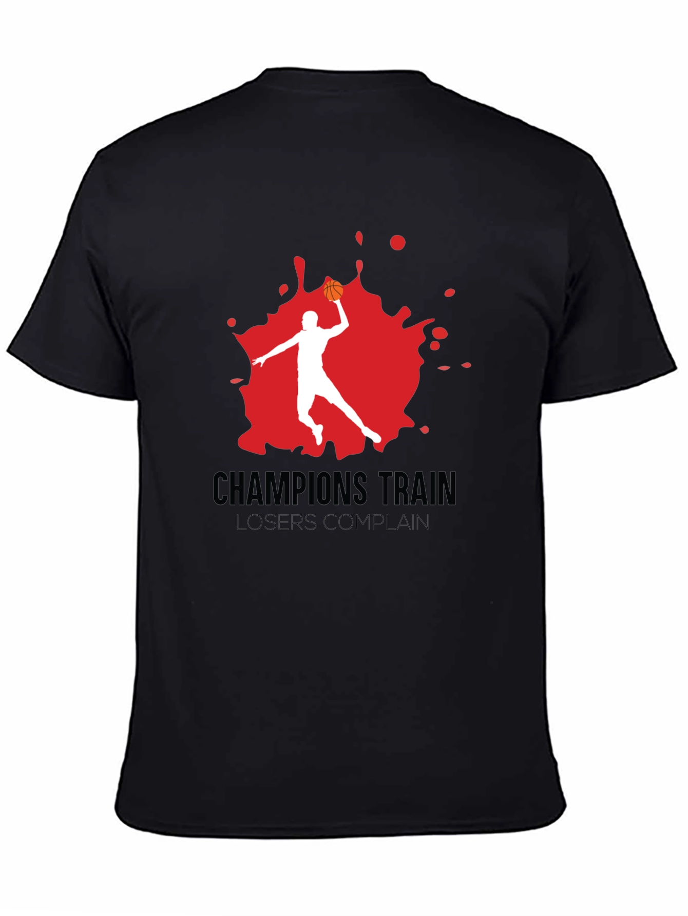 Champions Train Graphic Tee - Basketball Motivation