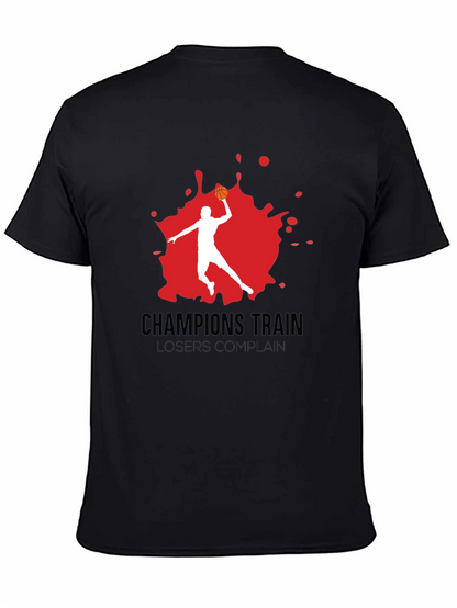 Champions Train Graphic Tee - Basketball Motivation