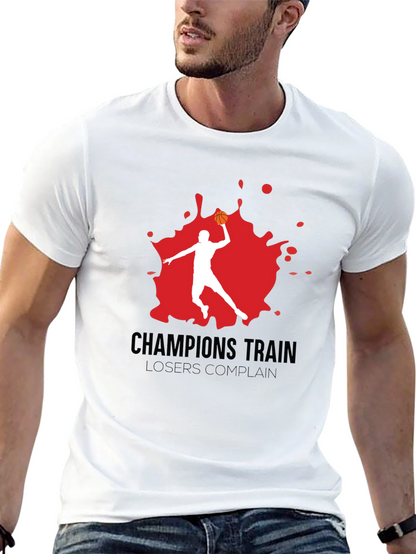 Champions Train Graphic Tee - Basketball Motivation