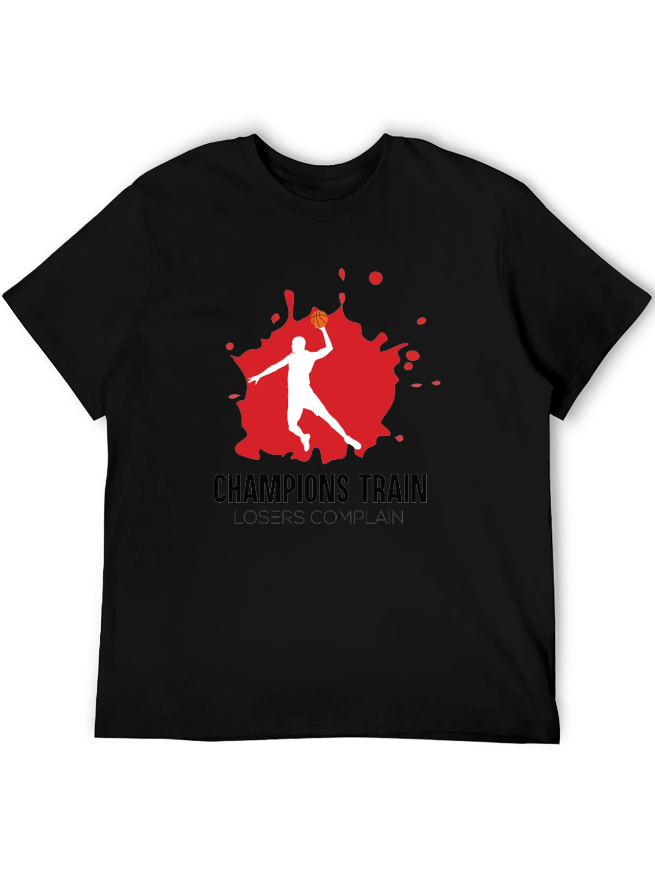 Champions Train Graphic Tee - Basketball Motivation