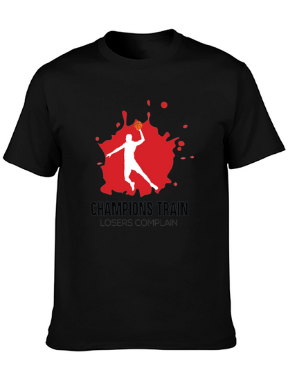 Champions Train Graphic Tee - Basketball Motivation