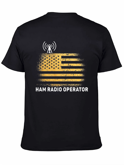 Ham Radio Operator T-Shirt - US Flag Design