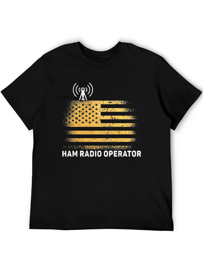 Ham Radio Operator T-Shirt - US Flag Design
