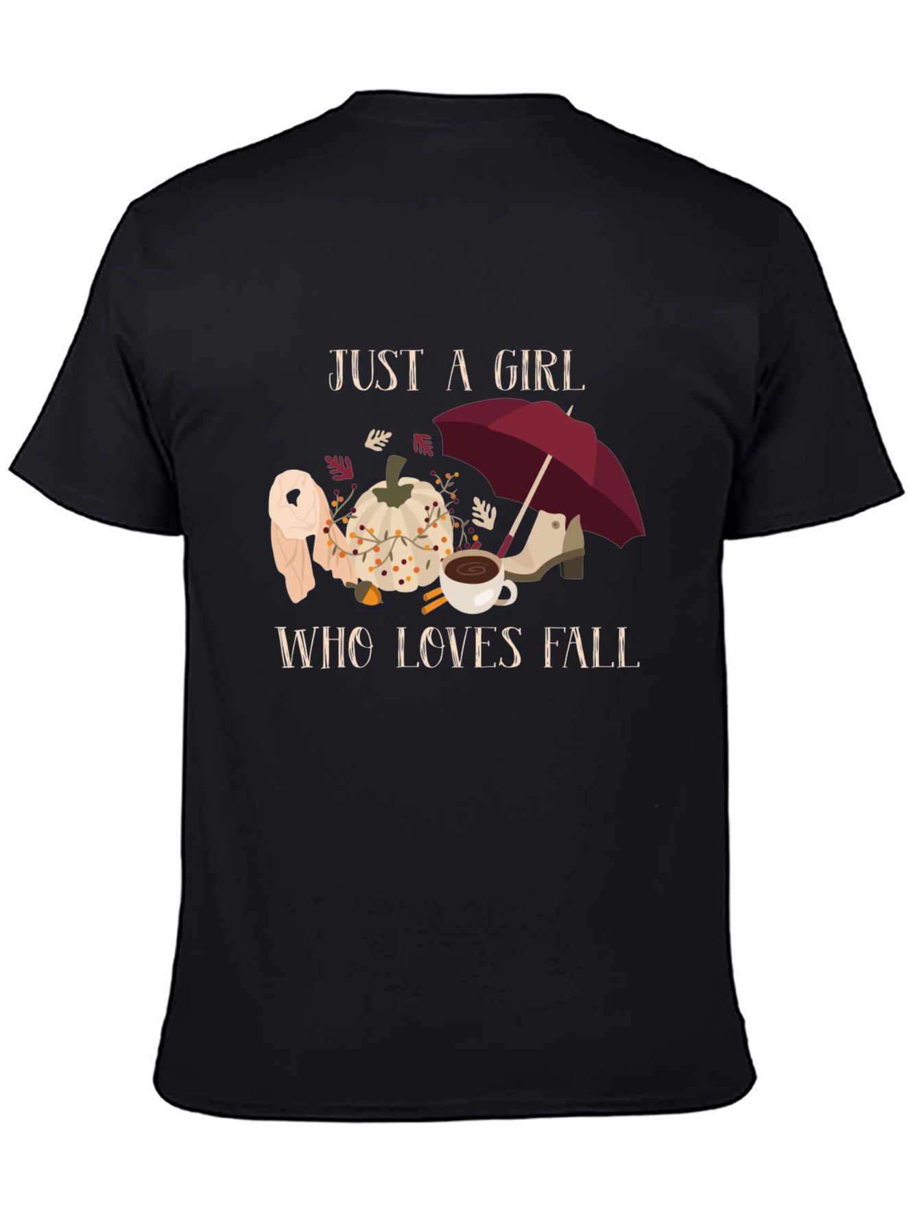 Fall Lover Tee - Autumn Pumpkin Umbrella Shirt