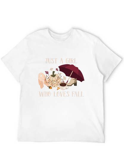 Fall Lover Tee - Autumn Pumpkin Umbrella Shirt