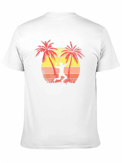Tropical Tennis Player Graphic Tee
