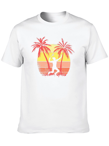 Tropical Tennis Player Graphic Tee