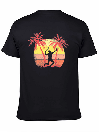 Tropical Tennis Player Graphic Tee