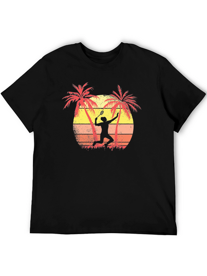 Tropical Tennis Player Graphic Tee