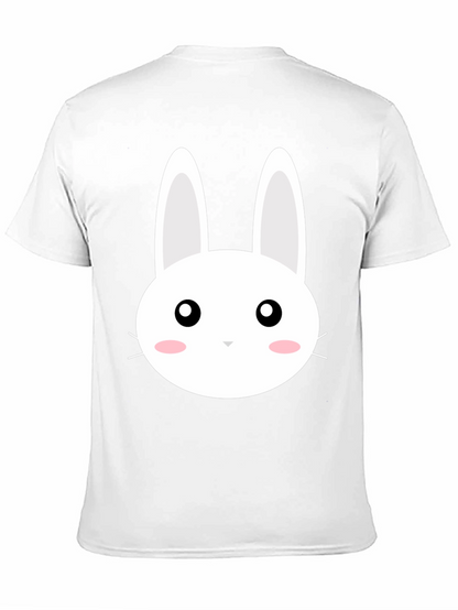 Cute Bunny Graphic Black T-Shirt