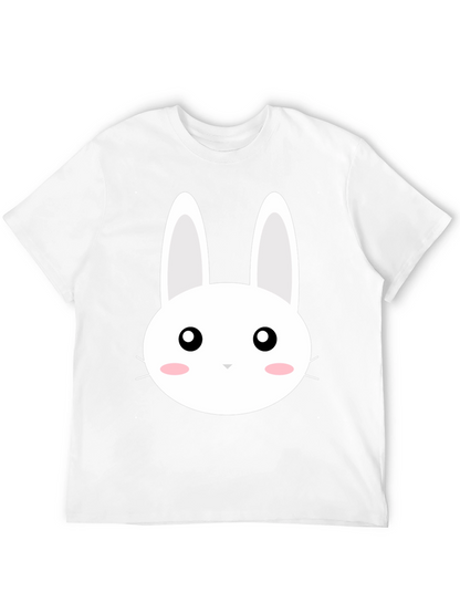 Cute Bunny Graphic Black T-Shirt