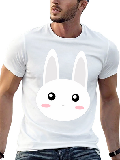 Cute Bunny Graphic Black T-Shirt