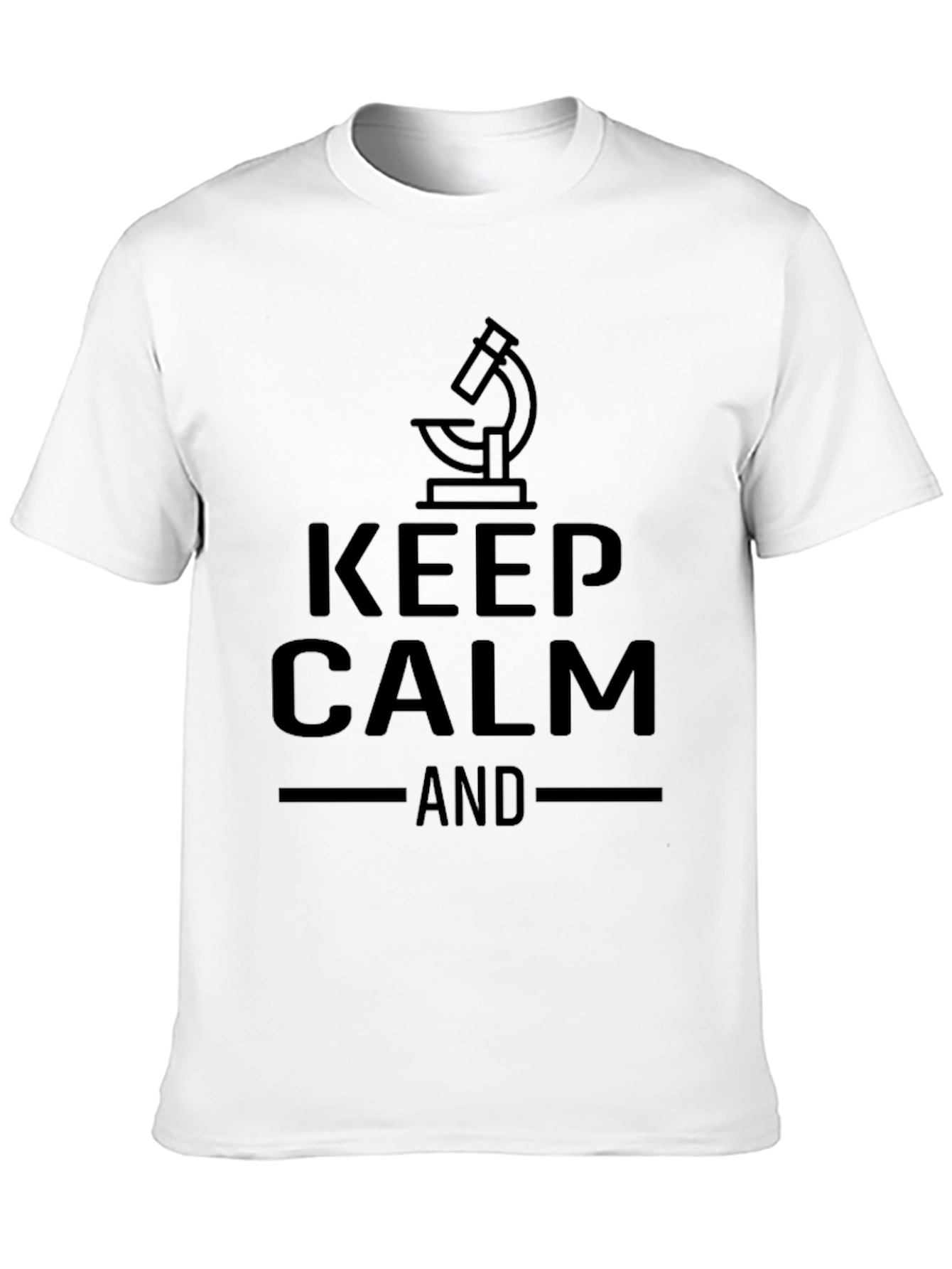 Keep Calm Microscope Black T-Shirt