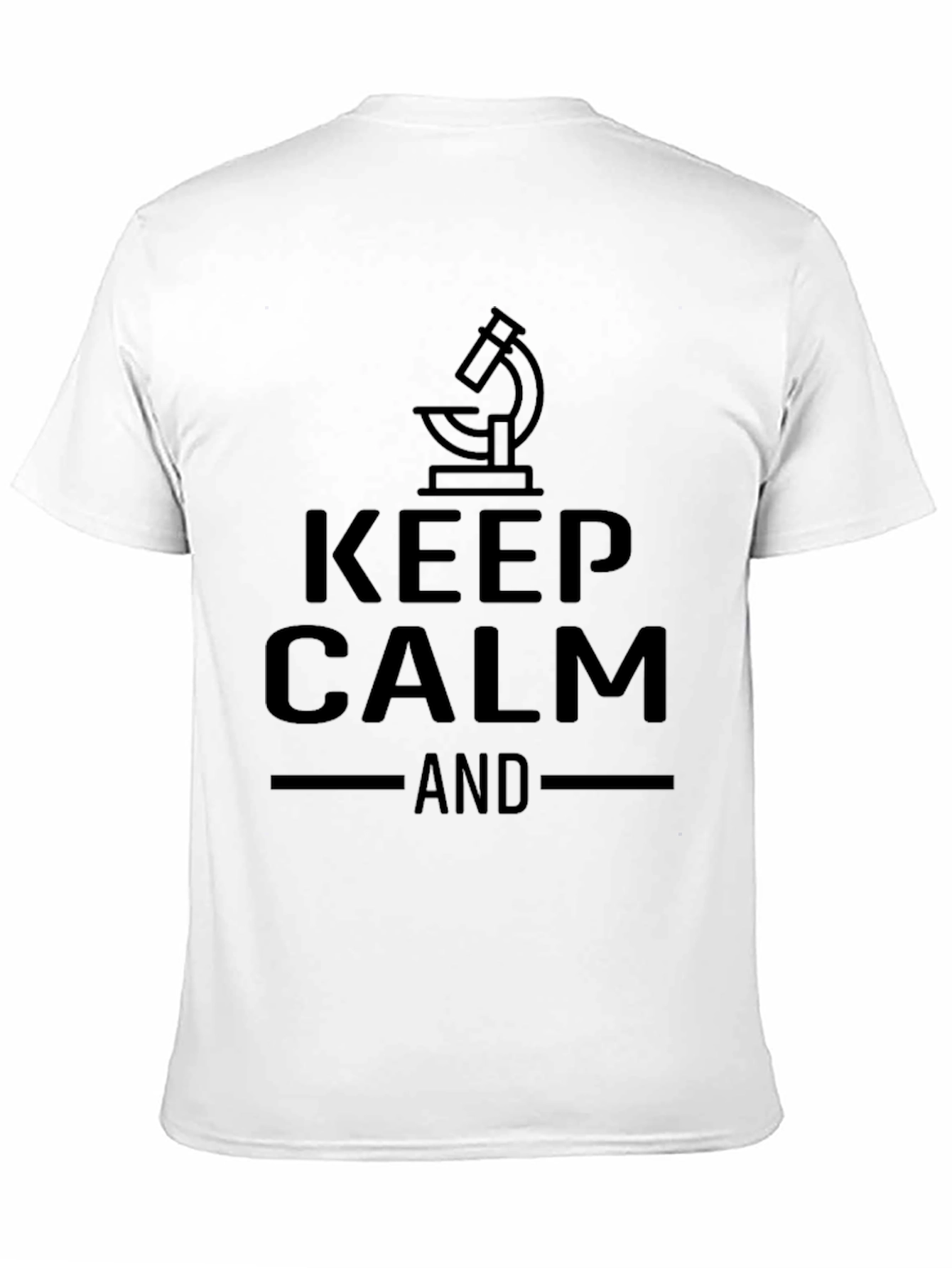 Keep Calm Microscope Black T-Shirt