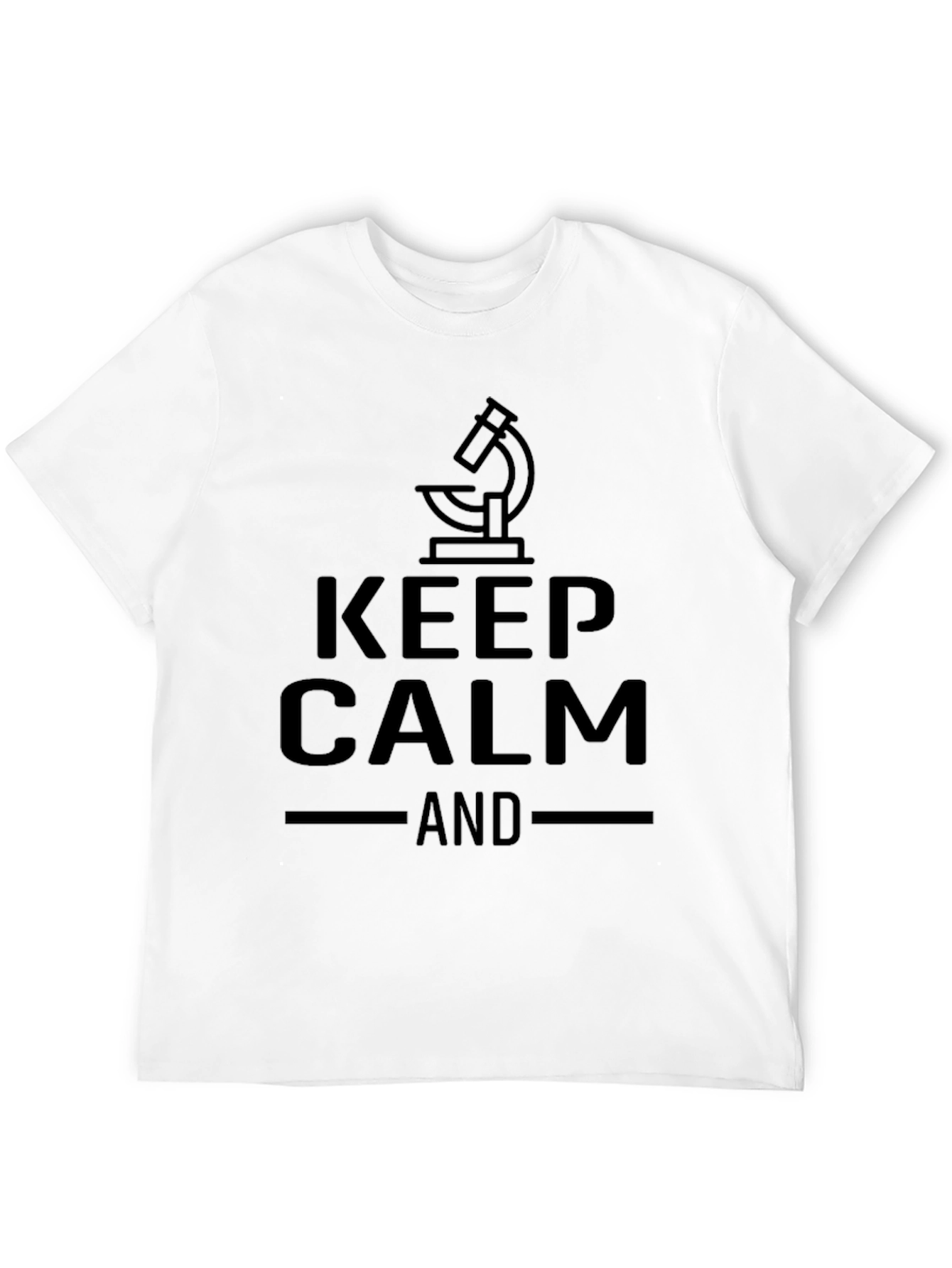 Keep Calm Microscope Black T-Shirt