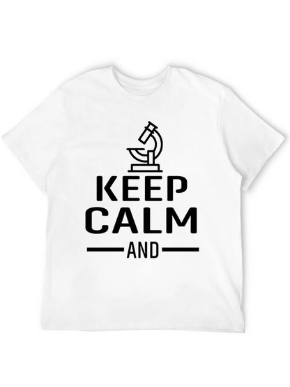 Keep Calm Microscope Black T-Shirt