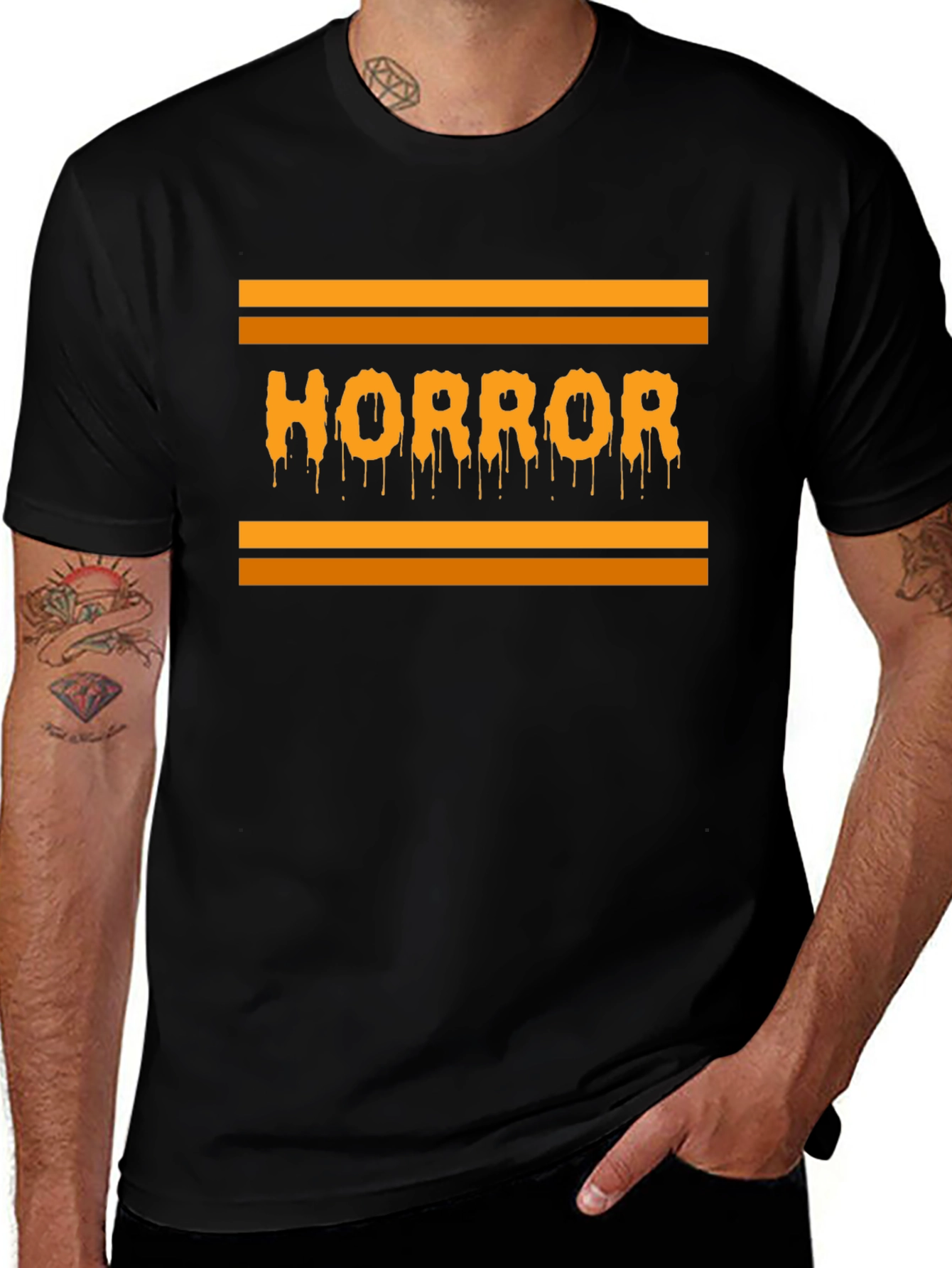 Horror Drip Graphic Tee - Halloween Vibes!