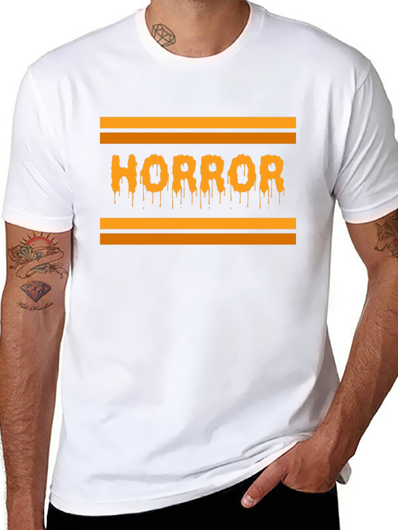 Horror Drip Graphic Tee - Halloween Vibes!