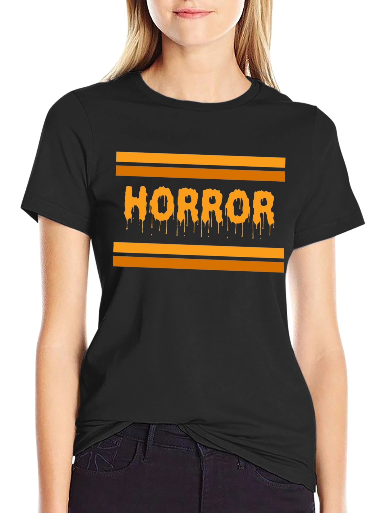 Horror Drip Graphic Tee - Halloween Vibes!