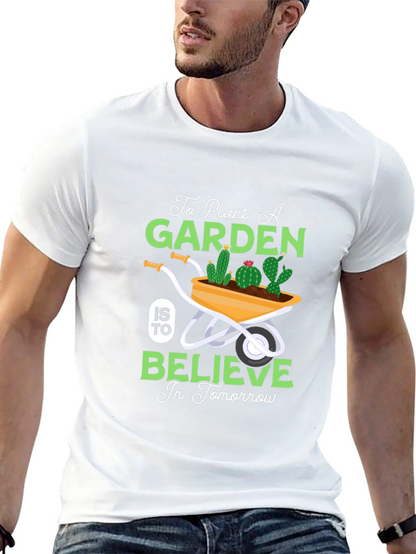 Plant a Garden Believe in Tomorrow Black T-Shirt