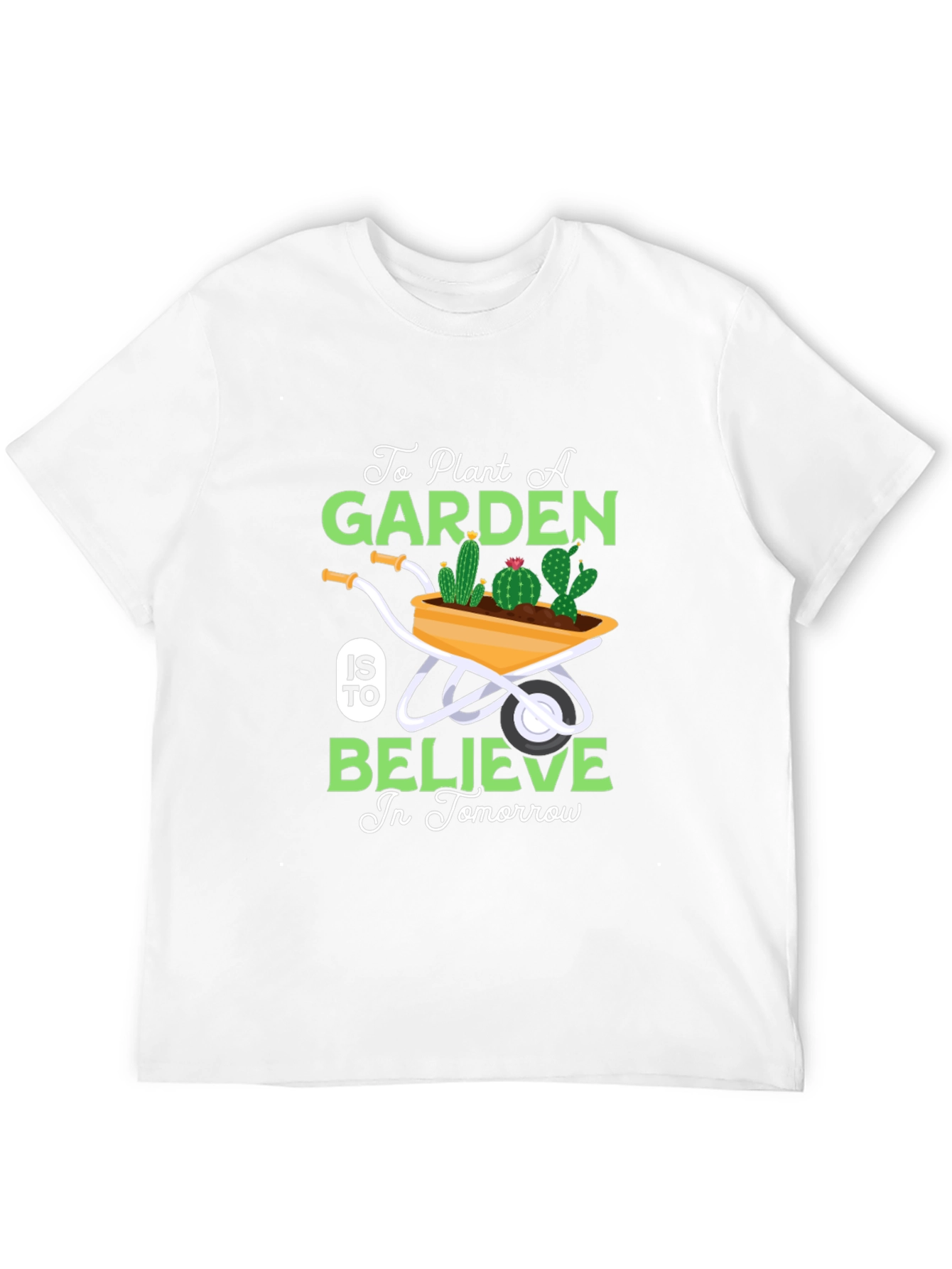 Plant a Garden Believe in Tomorrow Black T-Shirt