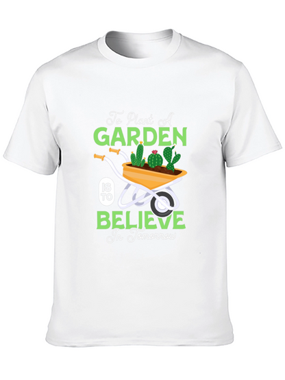 Plant a Garden Believe in Tomorrow Black T-Shirt