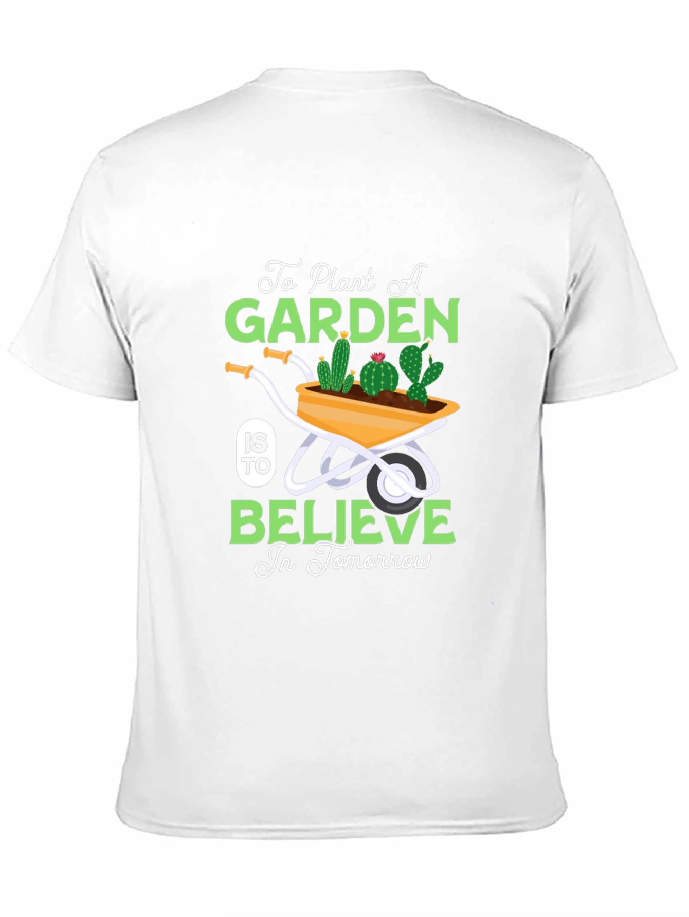 Plant a Garden Believe in Tomorrow Black T-Shirt