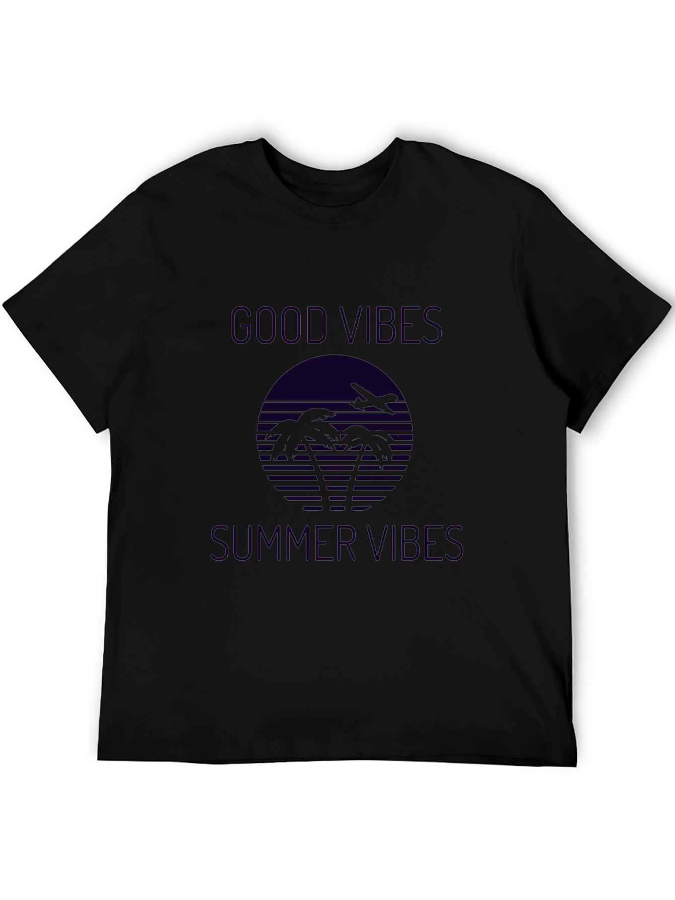 Good Vibes Summer Graphic Tee - Black