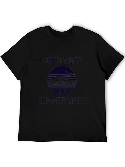Good Vibes Summer Graphic Tee - Black
