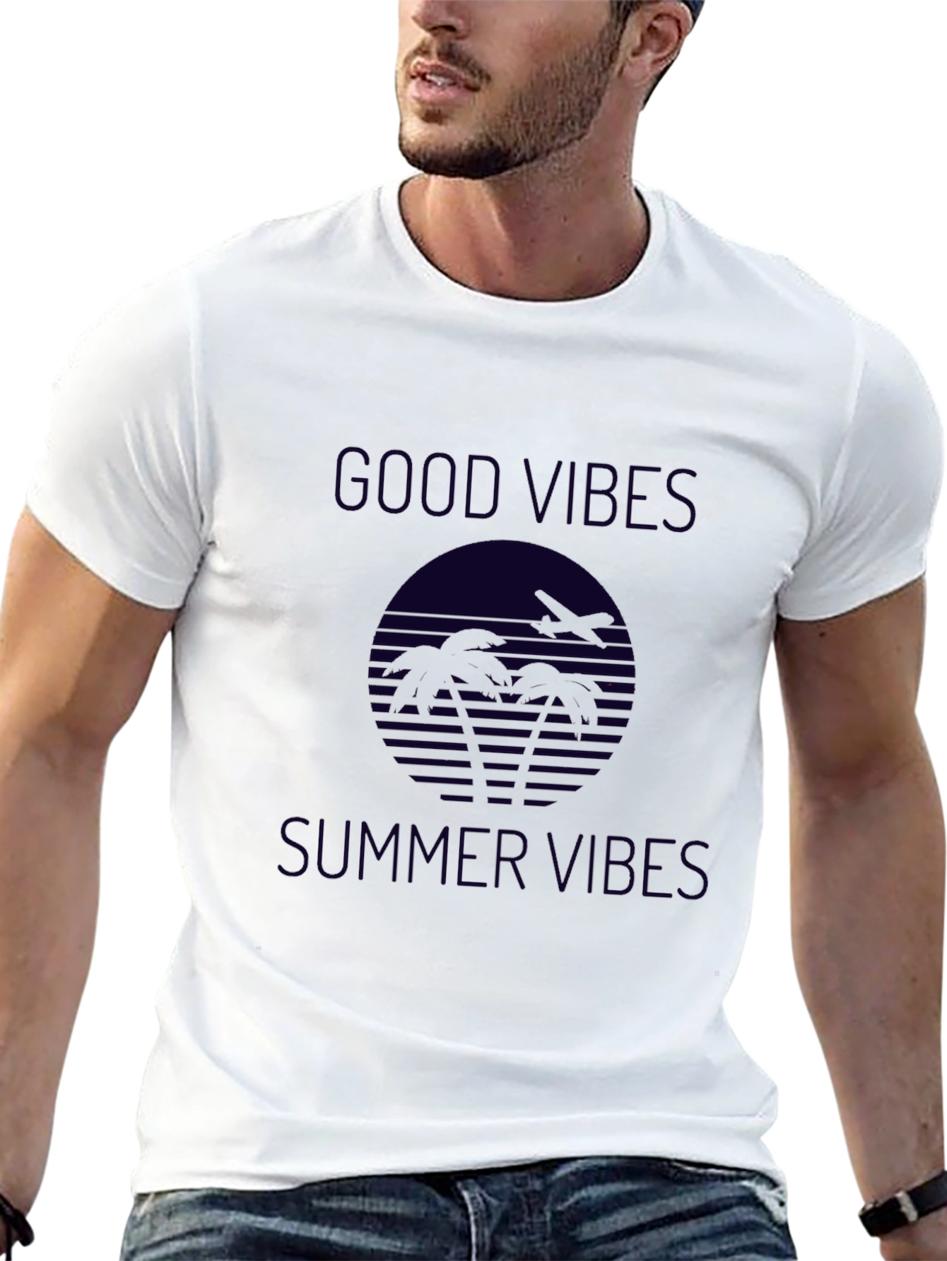 Good Vibes Summer Graphic Tee - Black