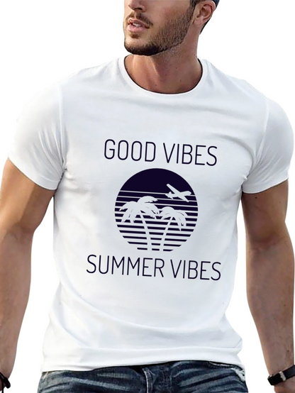 Good Vibes Summer Graphic Tee - Black