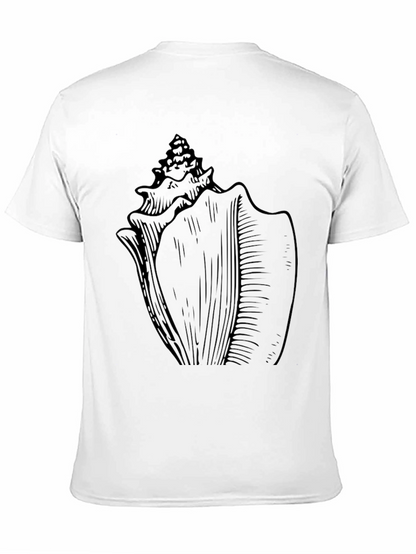 Seashell Graphic T-Shirt - Black Cotton Tee