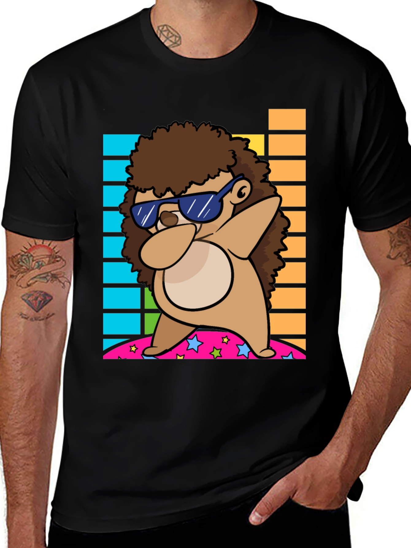 Dabbing Hedgehog Graphic Tee - Cool & Fun Design