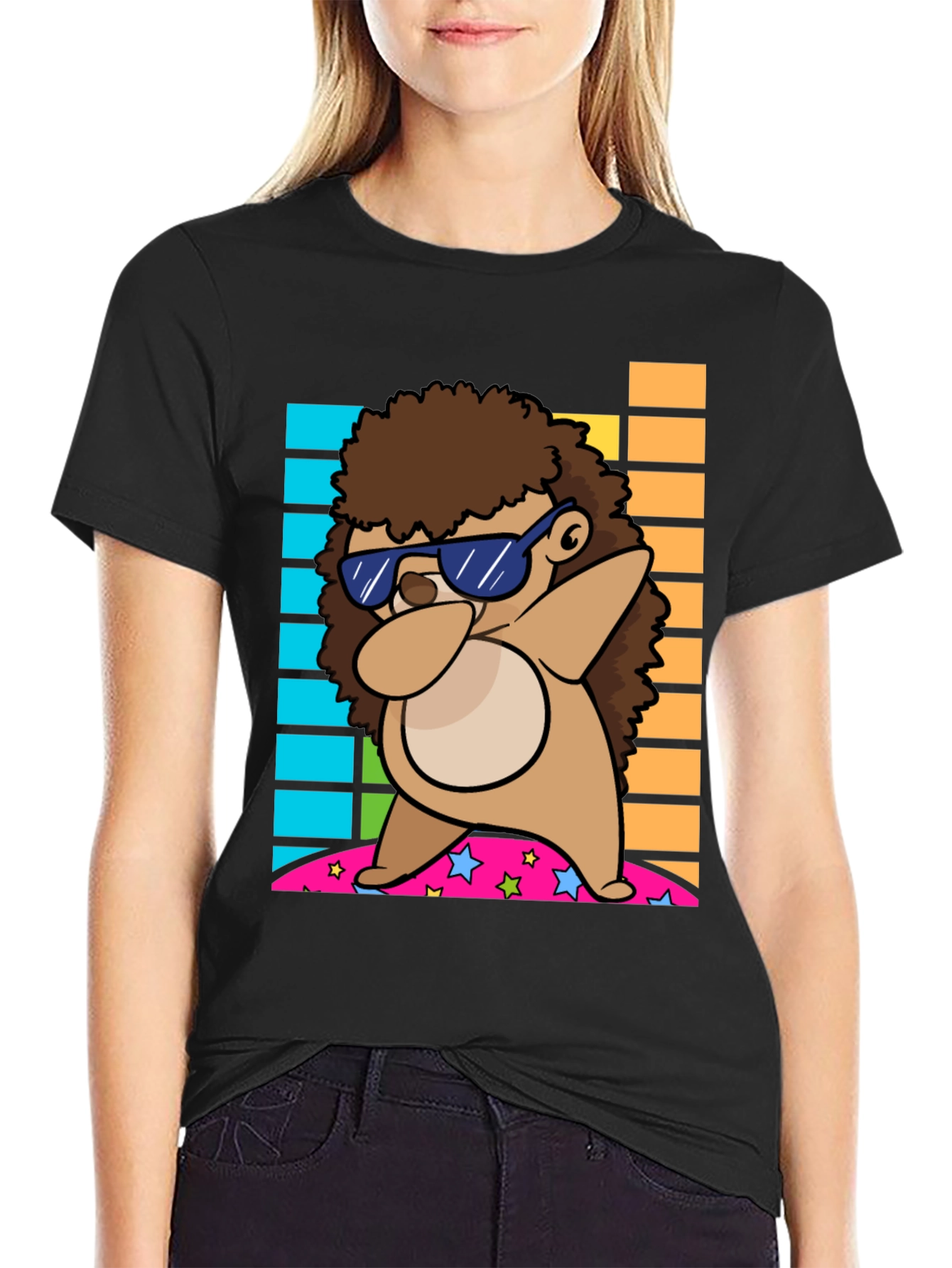 Dabbing Hedgehog Graphic Tee - Cool & Fun Design