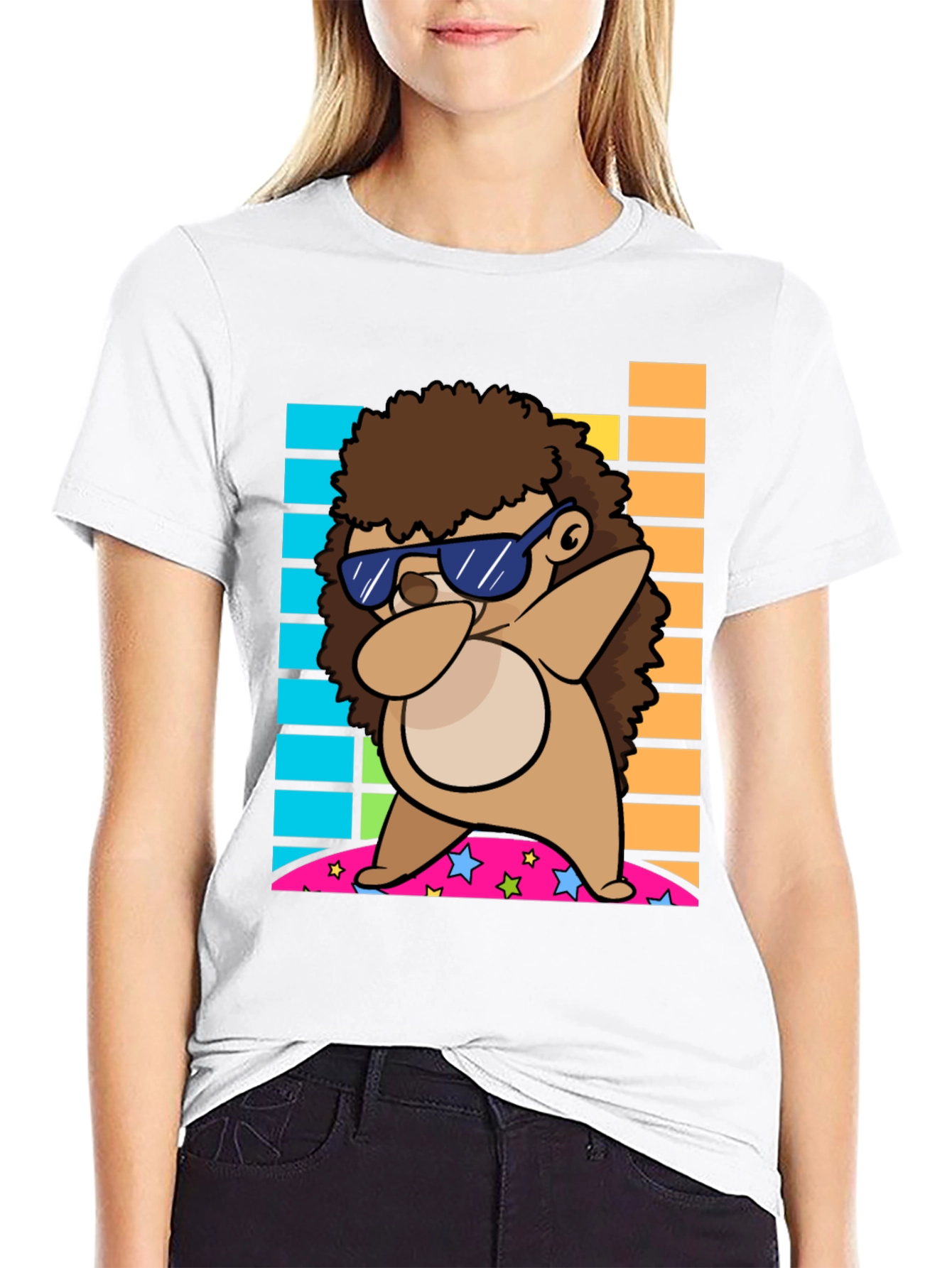 Dabbing Hedgehog Graphic Tee - Cool & Fun Design