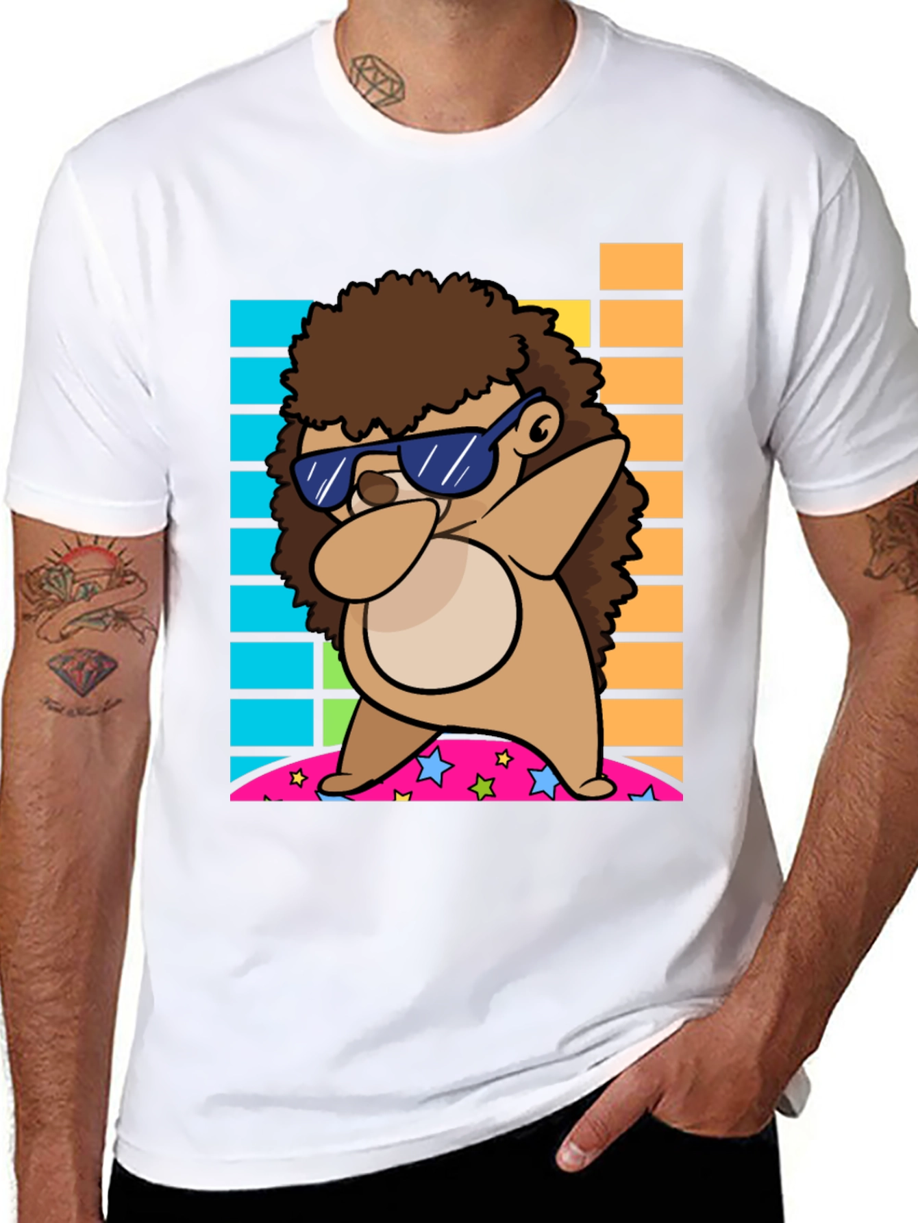 Dabbing Hedgehog Graphic Tee - Cool & Fun Design